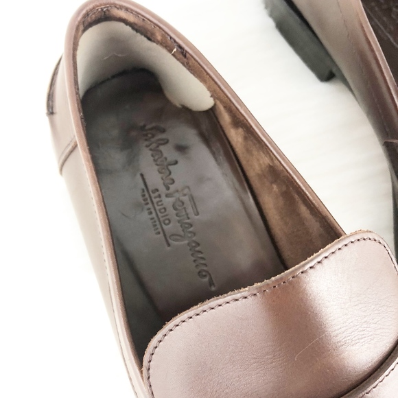 Salvatore Ferragamo Brown Leather Loafers main image 4